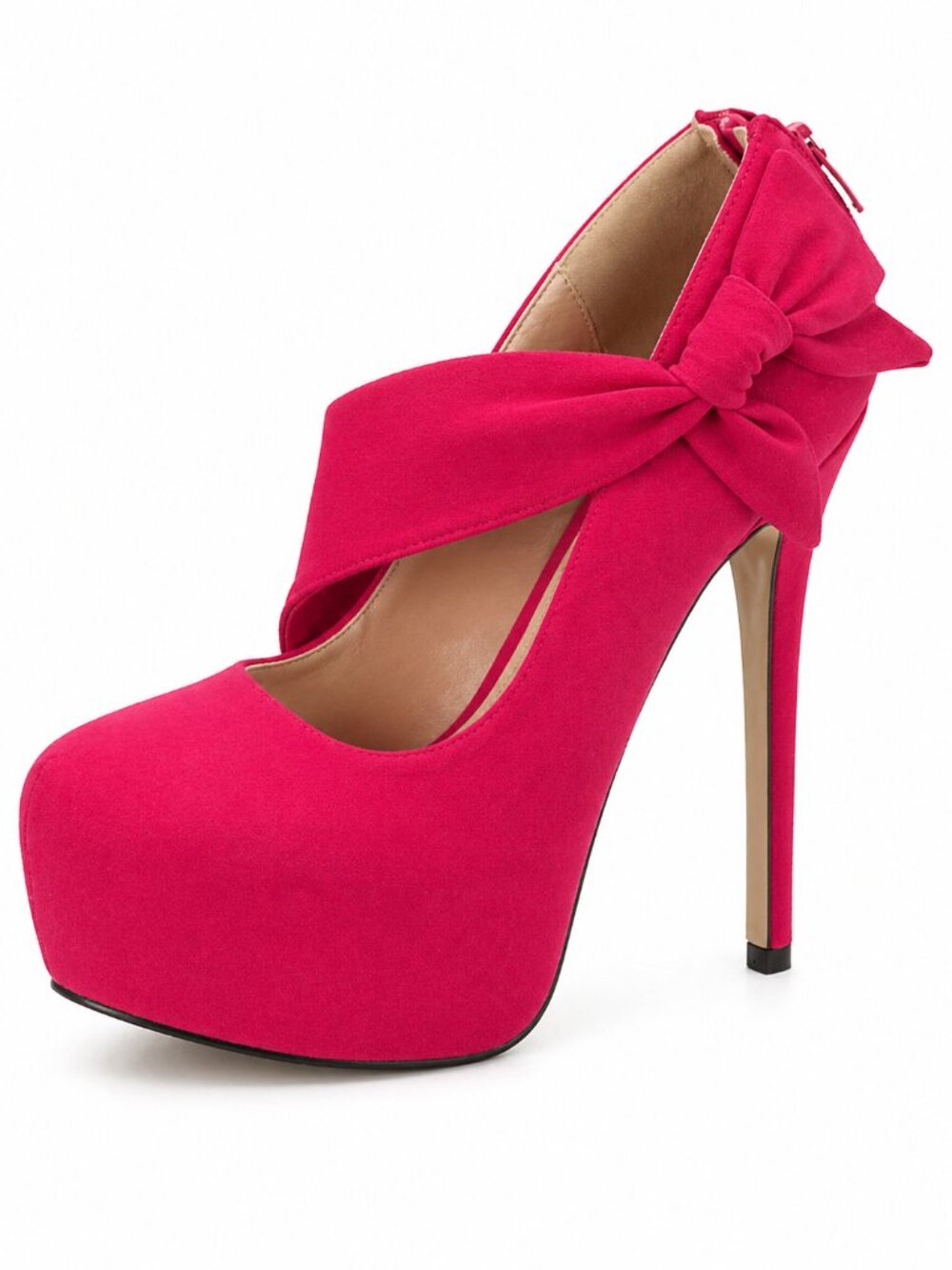 Deblossom Collection Platform High Heels Bow Stiletto Pumps Women’s